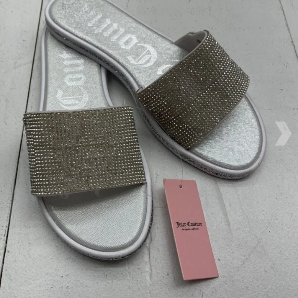 COPY - Juicy Couture Yippy Silver Beaded Sandals Women’s Size 10 New